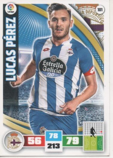 Cromo E002569: Trade Card Game Adrenalyn. Liga 2015-16, Lucas Pérez. R.C.D. de La Coruña