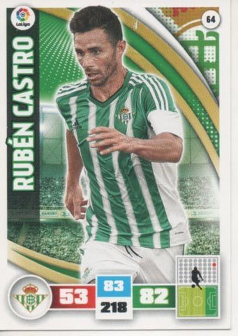 Cromo E002558: Trade Card Game Adrenalyn. Liga 2015-16, Bubén Castro. Real Betis Balonpie