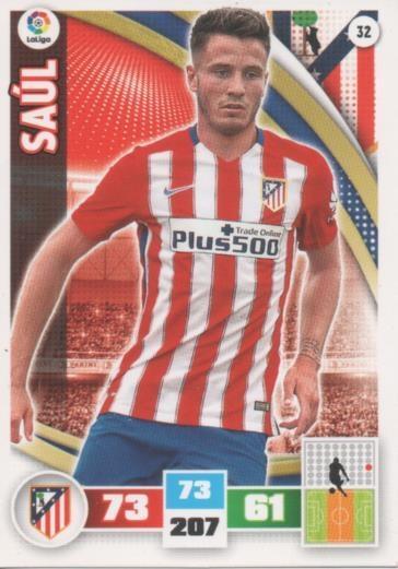 Cromo E002553: Trade Card Game Adrenalyn. Liga 2015-16,Saúl. C.A. de Madrid