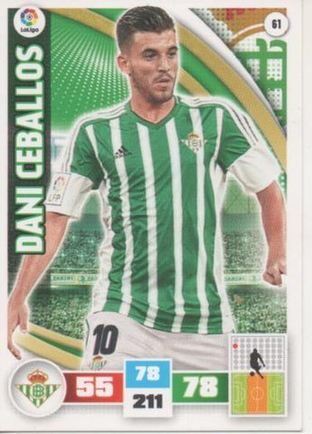 Cromo E002560: Trade Card Game Adrenalyn. Liga 2015-16, Dani Ceballos. Real Betis Balonpie