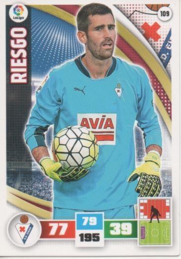 Cromo E002602: Trade Card Game Adrenalyn. Liga 2015-16, Riesgo. S.D. Eibar