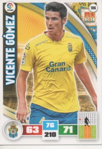 Cromo E002590: Trade Card Game Adrenalyn. Liga 2015-16, Vicente Gómez. U.D. Las Palmas