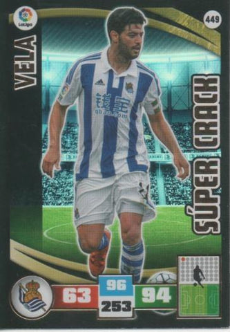 Cromo E002664: Trade Card Game Adrenalyn. Liga 2015-16, Súper Crack. Vela. Real Sociedad