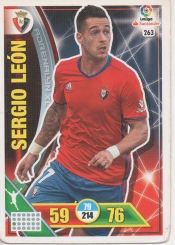 Cromo E002750: Trade Card Game Adrenalyn. Liga 2016-17, Sergio León. C.A.Osasuna