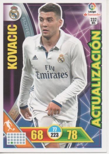 Cromo E002736: Trade Card Game Adrenalyn. Liga 2016-17, Kovacic. Real Madrid