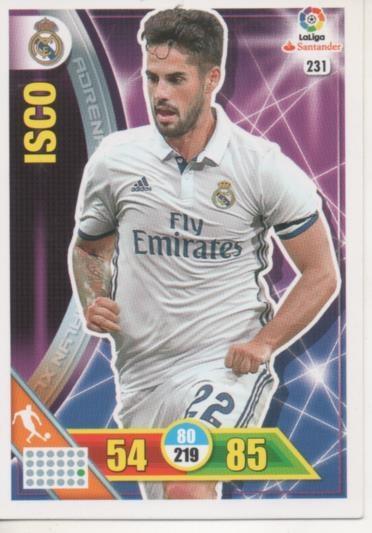 Cromo E002735: Trade Card Game Adrenalyn. Liga 2016-17, Isco. Real Madrid