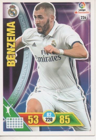 Cromo E002732: Trade Card Game Adrenalyn. Liga 2016-17, Benzema. Real Madrid