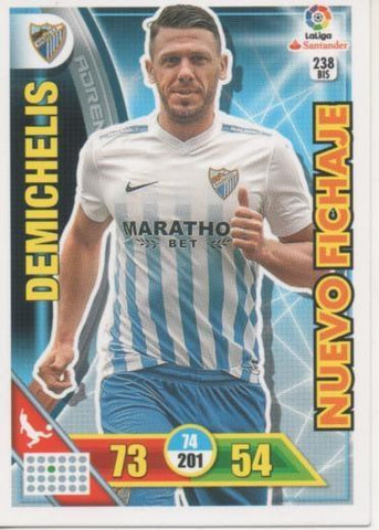 Cromo E002739: Trade Card Game Adrenalyn. Liga 2016-17, Demichelis. Málaga C.F.