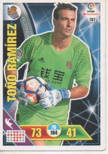 Cromo E002756: Trade Card Game Adrenalyn. Liga 2016-17, Toño Ramírez. Real Sociedad