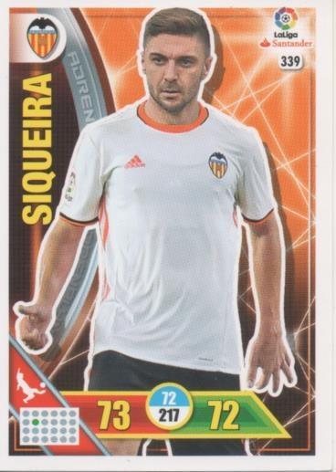 Cromo E002779: Trade Card Game Adrenalyn. Liga 2016-17, Siqueira. Valencia. C.F.