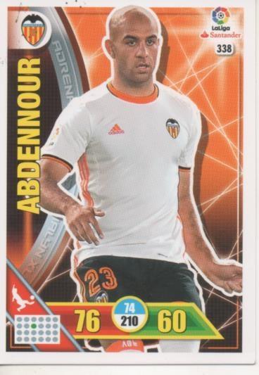 Cromo E002778: Trade Card Game Adrenalyn. Liga 2016-17, Abdennour. Valencia. C.F.