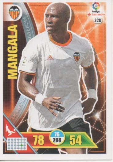 Cromo E002772: Trade Card Game Adrenalyn. Liga 2016-17, Mangala. Valencia. C.F.