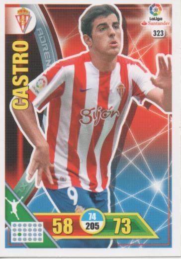 Cromo E002770: Trade Card Game Adrenalyn. Liga 2016-17, Castro. Real Sporting de Gijón