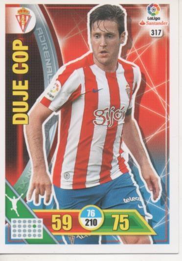 Cromo E002767: Trade Card Game Adrenalyn. Liga 2016-17, Duje Cop. Real Sporting de Gijón