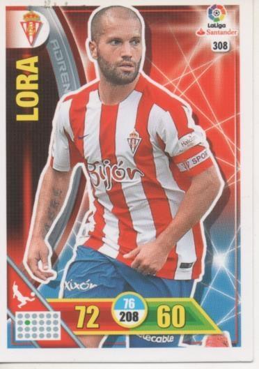 Cromo E002765: Trade Card Game Adrenalyn. Liga 2016-17, Lora. Real Sporting de Gijón