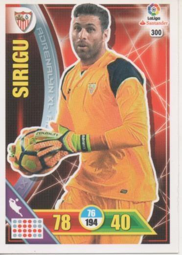 Cromo E002760: Trade Card Game Adrenalyn. Liga 2016-17, Sirigu. Sevilla F.C.