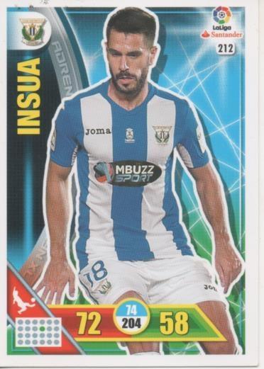 Cromo E002725: Trade Card Game Adrenalyn. Liga 2016-17, Insua. C.D. Leganés