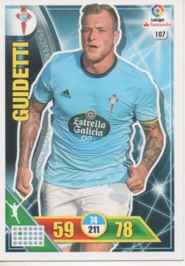 Cromo E002691: Trade Card Game Adrenalyn.Liga 2016-17, Guidetti. Real Club Celta de Vigo