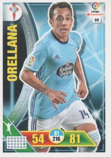 Cromo E002689: Trade Card Game Adrenalyn. Liga 2016-17, Orellana. R.C. Celta de Vigo