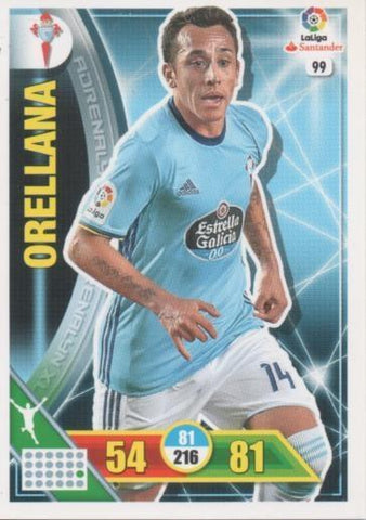 Cromo E002689: Trade Card Game Adrenalyn. Liga 2016-17, Orellana. R.C. Celta de Vigo