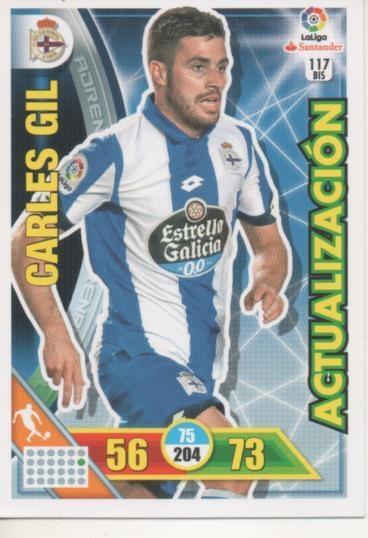 Cromo E002693: Trade Card Game Adrenalyn. Liga 2016-17, Carles Gil. R.C.D. de La Coruña