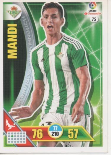 Cromo E002678: Trade Card Game Adrenalyn. Liga 2016-17, Mandi. Real Betis Balonpie