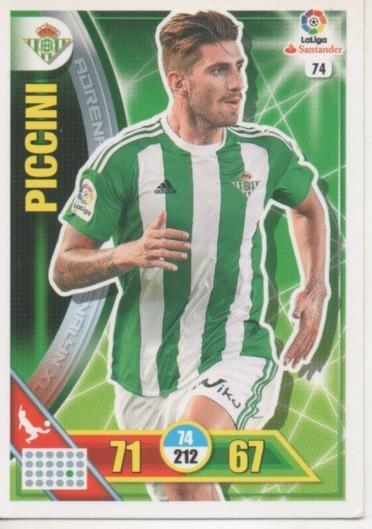 Cromo E002677: Trade Card Game Adrenalyn. Liga 2016-17, Piccini. Real Betis Balonpie