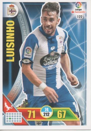 Cromo E002694: Trade Card Game Adrenalyn. Liga 2016-17, Luisinho. R.C.D. de La Coruña