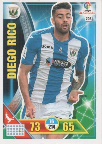 Cromo E002719: Trade Card Game Adrenalyn. Liga 2016-17, Diego Rico. C.D. Leganés