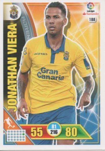 Cromo E002713: Trade Card Game Adrenalyn. Liga 2016-17, Jonathan Viera. U.D. Las Palmas