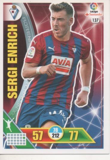 Cromo E002698: Trade Card Game Adrenalyn. Liga 2016-17, Sergi Enrich. S.D. Eibar