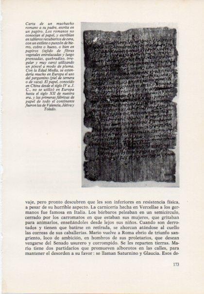 LAMINA V15407: Papiro, carta de un muchacho romano a su padre