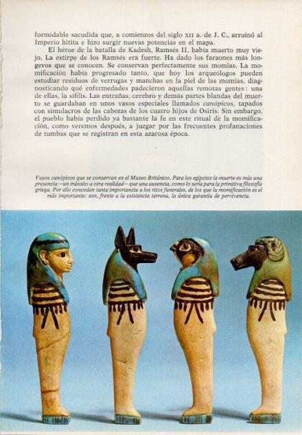 LAMINA V15357: Vasos canopicos, Museo Britanico