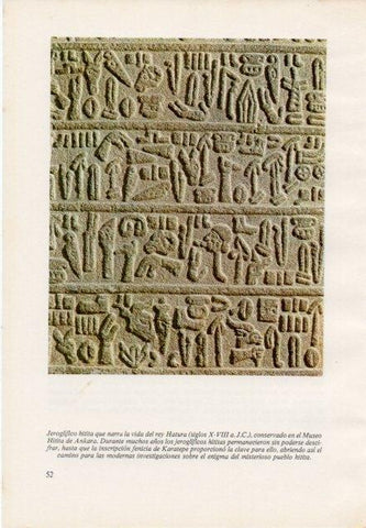 LAMINA V15355: Jeroglifico hitita del rey Hatura