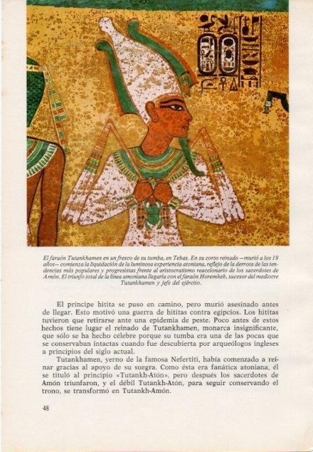 LAMINA V15353: Tutankhamen fresco de su tumba en Tebas