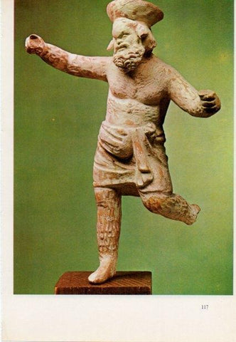 LAMINA V15380: Actor bailando terracota helenistica, Museo del Louvre