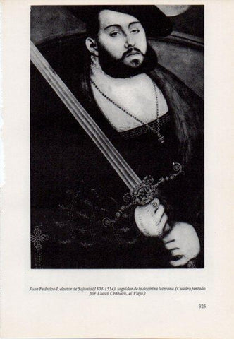 LAMINA V15472: Juan Federico I por Lucas Cranach el Viejo