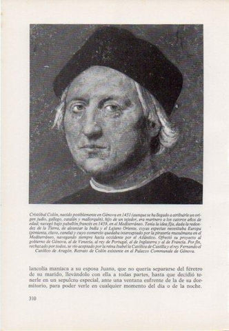 LAMINA V15465: Retrato de Cristobal Colon 