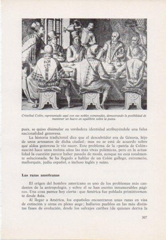 LAMINA V15464: Cristobal Colon con su nobles comensales