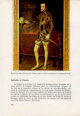 LAMINA V15478: Retrato de Felipe II por Tiziano