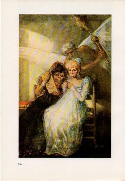 LAMINA V15462: Dos viejas por Goya