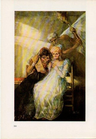 LAMINA V15462: Dos viejas por Goya