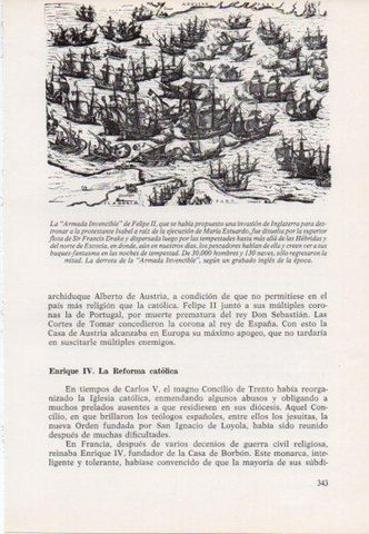 LAMINA V15482: La Armada Invencible grabado ingles