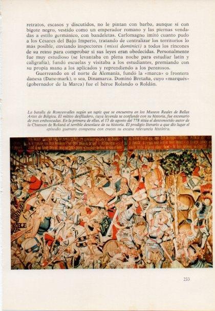 LAMINA V15435: Tapiz de la batalla de Roncesvalles