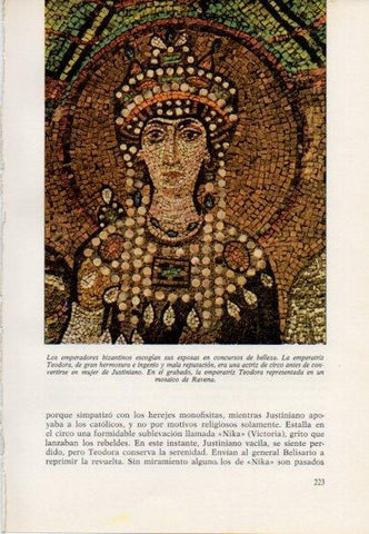 LAMINA V15430: Teodora mosaico de Ravena
