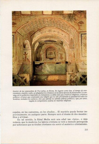LAMINA V15427: Interior catacumbas de Via Latina, Roma