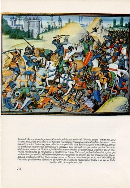 LAMINA V15440: Toma de Antioquia, miniatura mediaval