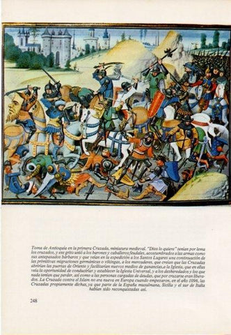LAMINA V15440: Toma de Antioquia, miniatura mediaval