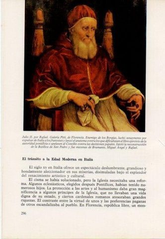 LAMINA V15458: Julio II por Rafael