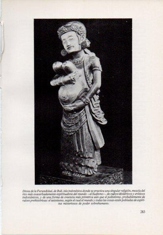 LAMINA V15454: Diosa de la fecundidad de Bali